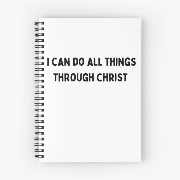Item preview, I can do all things through Christ Funny sarcastic Quote black and white font-meme designed and sold by Mindlimes.