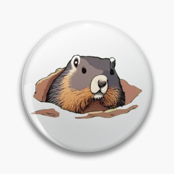 Item preview, Little groundhog coming out of a hole designed and sold by GroundhogMs.