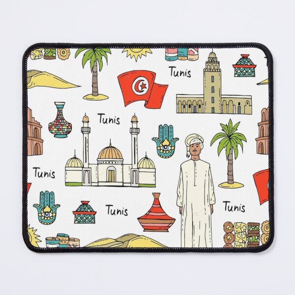 Artikelvorschau, Handgezeichnete farbige Symbole von Tunis, Tunesien entworfen und verkauft von heidiza.