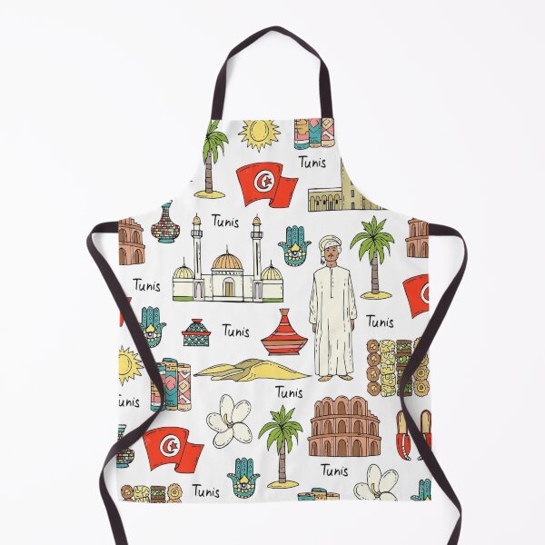 Item preview, Hand Drawn Colored Symbols Of Tunis Tunisia designed and sold by heidiza.