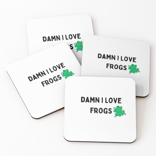 Item preview, damn i love frogs Funny sarcastic Quote black and white font-meme designed and sold by Mindlimes.