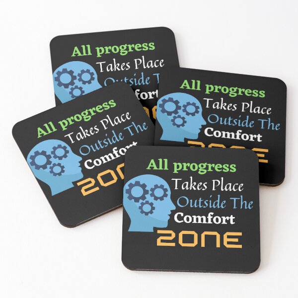 Item preview, ALL PROGRESS TAKES PLACE OUTSIDE THE COMFORT ZONE PERSONAL DEVELOPMENT GIFTS designed and sold by light-artist.