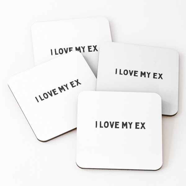 Item preview, i love my ex  Funny sarcastic Quote black and white font-meme designed and sold by Mindlimes.