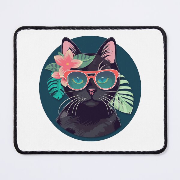 Item preview, Tropical black cat designed and sold by Len-adeu.