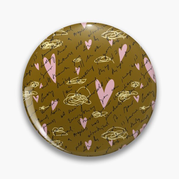 Item preview, Scribble pink heart hand written green pattern designed and sold by Yana Mustafina | Boho Soulful Designs.