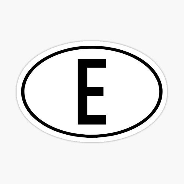 E of Spain Sticker Sticker