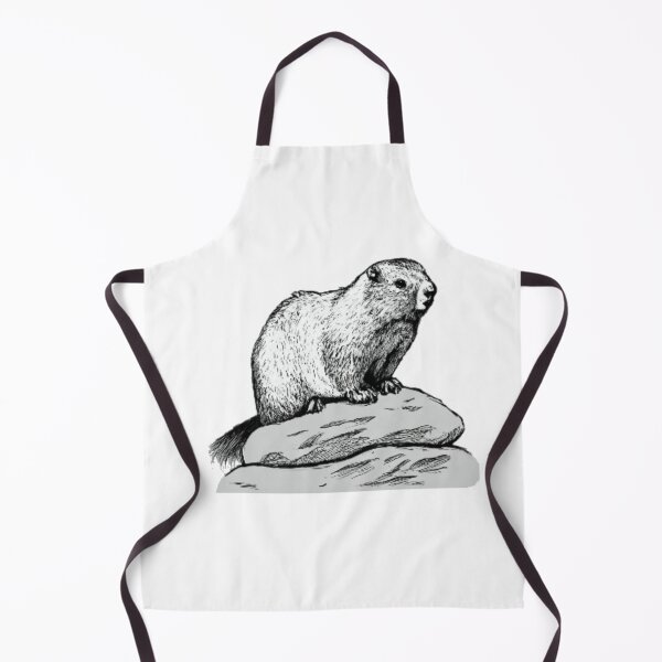Item preview, Gray marmot on top of a rock designed and sold by GroundhogMs.