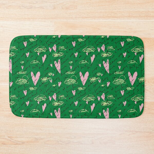 Item preview, Scribble heart hand written neon green pattern designed and sold by Yana Mustafina | Boho Soulful Designs.