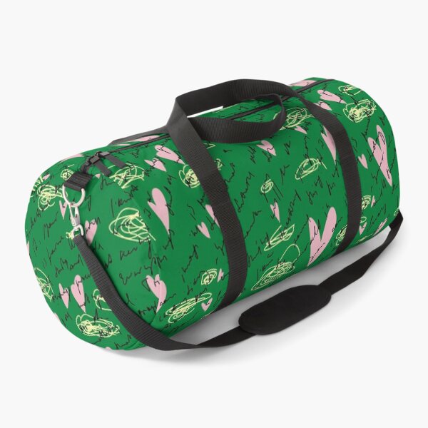 Item preview, Scribble heart hand written neon green pattern designed and sold by Yana Mustafina | Boho Soulful Designs.
