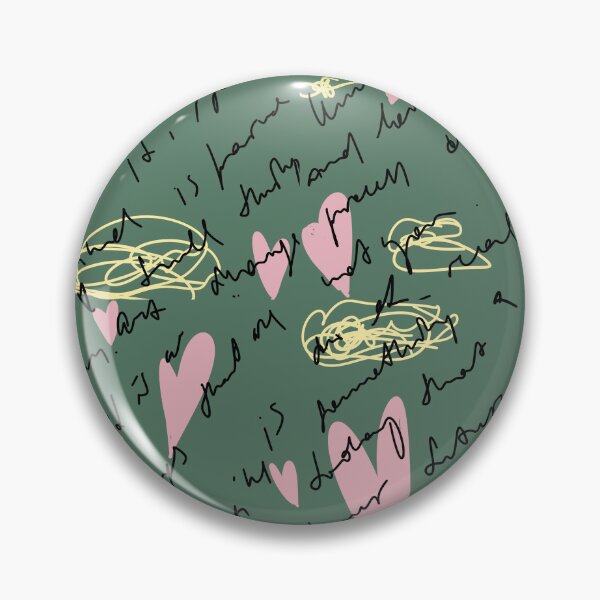 Item preview, Scribble pink heart hand written turquoise pattern designed and sold by Yana Mustafina | Boho Soulful Designs.