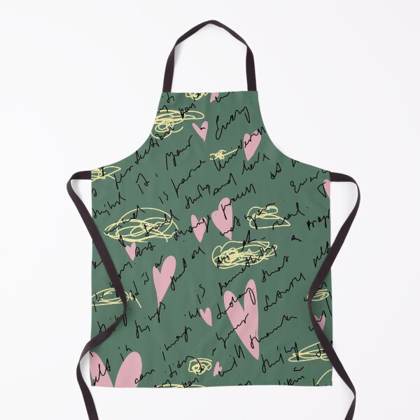 Item preview, Scribble pink heart hand written turquoise pattern designed and sold by Yana Mustafina | Boho Soulful Designs.