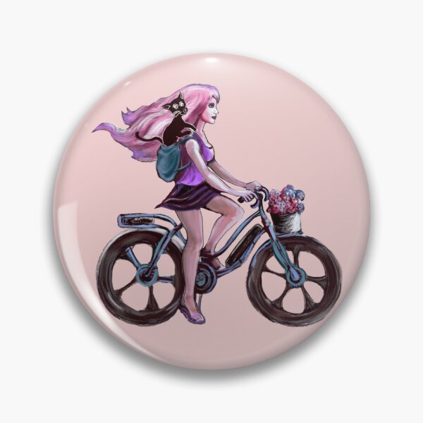 Item preview, Girl with cat on the bicycle designed and sold by Ximera888Art.
