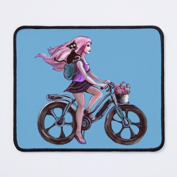 Item preview, Girl with cat on the bicycle designed and sold by Ximera888Art.
