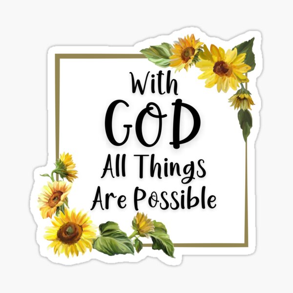 Sunflower and Cow print, With God all things are possible. | Hardcover  Journal