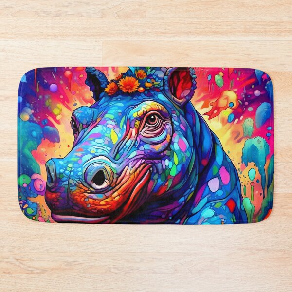Item preview, Rainbow Hippo designed and sold by NRGArtwork.