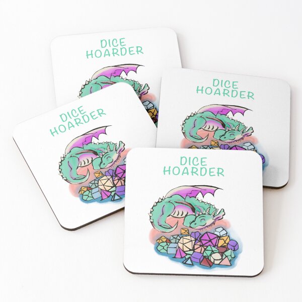 Item preview, Dice Hoarder - Little Dragon Pastel Rainbow  designed and sold by joannahliu.