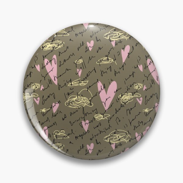 Item preview, Scribble heart hand written pastel brown pattern designed and sold by Yana Mustafina | Boho Soulful Designs.