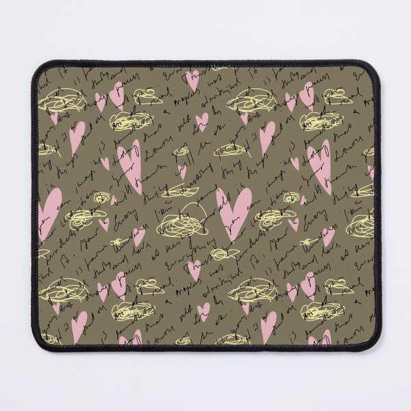 Item preview, Scribble heart hand written pastel brown pattern designed and sold by Yana Mustafina | Boho Soulful Designs.