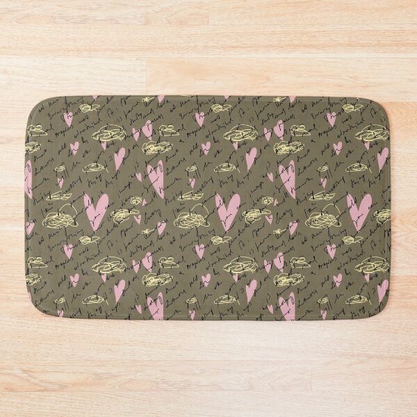 Item preview, Scribble heart hand written pastel brown pattern designed and sold by Yana Mustafina | Boho Soulful Designs.