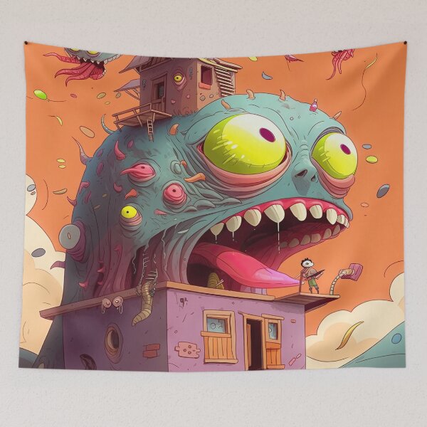Item preview, Mad Monster House -- It's Hungry! designed and sold by MagicStrawberry.