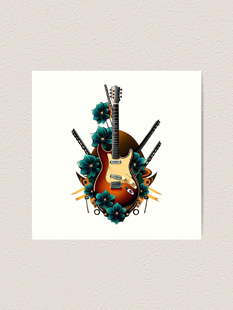 アート・デザイン・音楽 The electric guitar collection Collage 3D Electric guitar | Arte dal Mondo