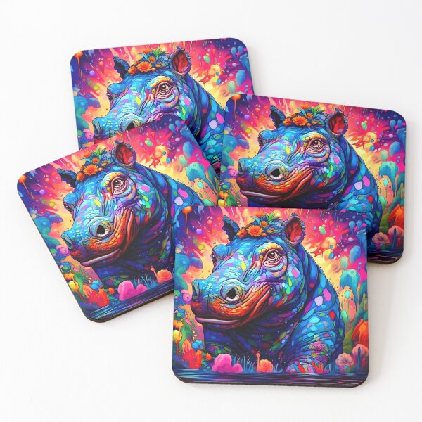 Item preview, Rainbow Hippo designed and sold by NRGArtwork.