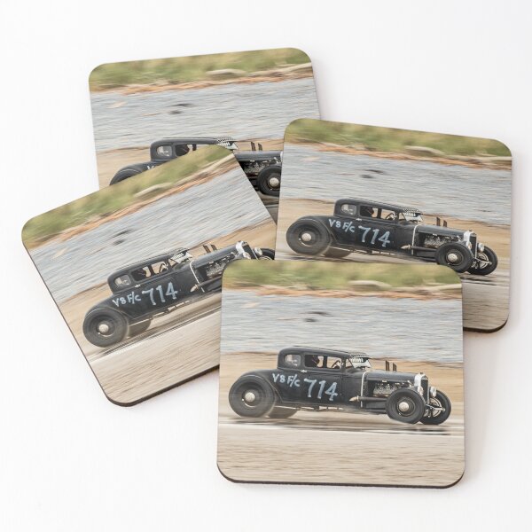 Item preview, 2023 VHRA Vintage Hot Rod 714: Captivating Photo of Classic Car Racing on the Iconic Pendine Sands of Pembrokshire, Wales designed and sold by stevehuggett.
