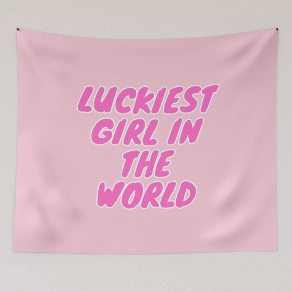 Item preview, Lucky Girl, Luckiest Girl, Lucky, Daily Affirmation, Pink designed and sold by Magic Love Art Print.