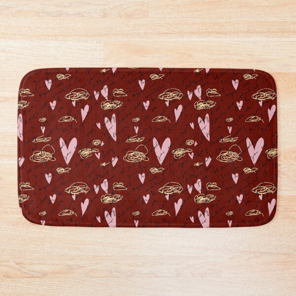 Item preview, Scribble pink heart hand written red pattern designed and sold by Yana Mustafina | Boho Soulful Designs.