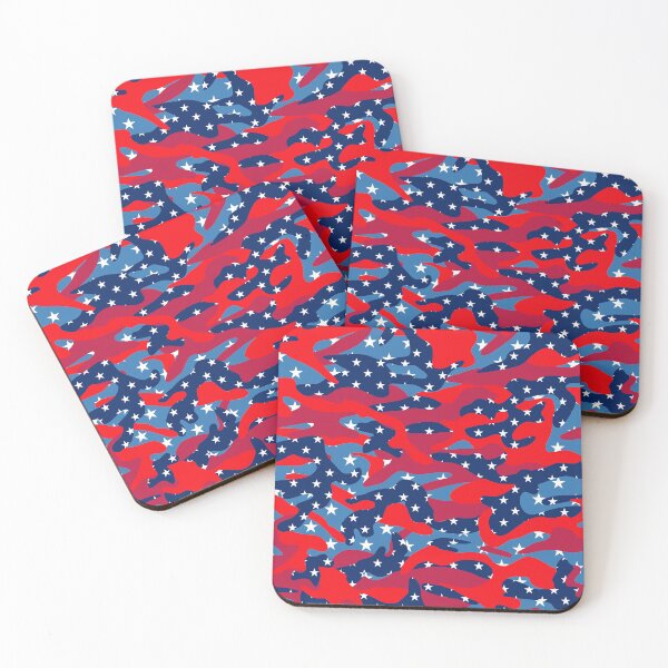 Item preview, USA FLAG star Camo in Red, White, and Blue Urban Style Camo Texture - Repeating Tile Camouflage Pattern Digital Paper designed and sold by ChattanoogaTee.