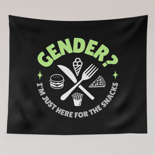 Item preview, Gender I'm Just Here For The Snacks Agender Pride Flag Foodie designed and sold by ontrendshirts.