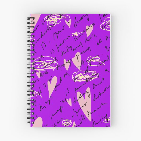 Item preview, Scribble heart hand written neon violet pattern designed and sold by Yana Mustafina | Boho Soulful Designs.