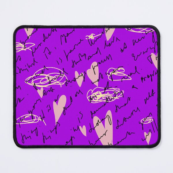 Item preview, Scribble heart hand written neon violet pattern designed and sold by Yana Mustafina | Boho Soulful Designs.
