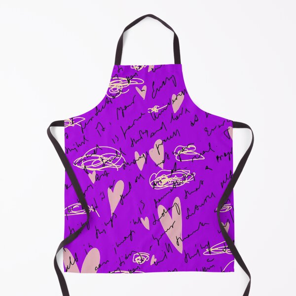 Item preview, Scribble heart hand written neon violet pattern designed and sold by Yana Mustafina | Boho Soulful Designs.