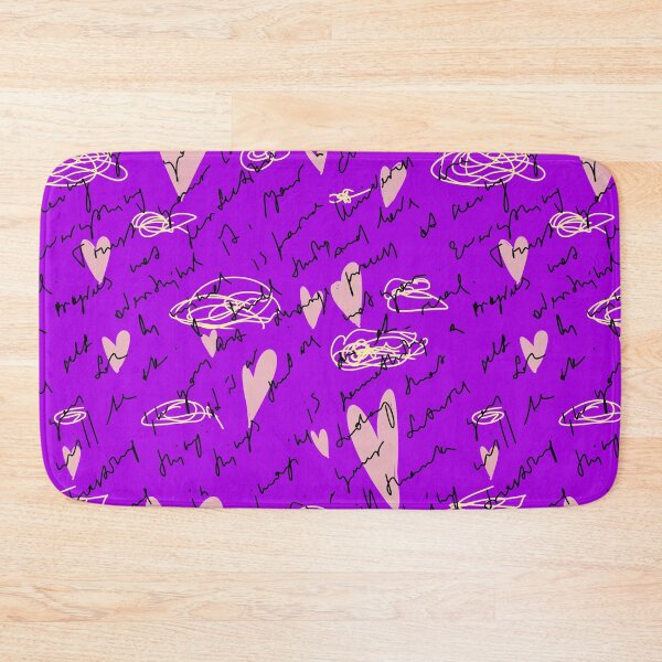 Item preview, Scribble heart hand written neon violet pattern designed and sold by Yana Mustafina | Boho Soulful Designs.