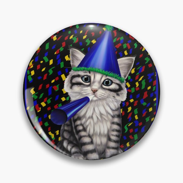 Item preview, Celebration kitten - cat in a party hat designed and sold by Mehu.