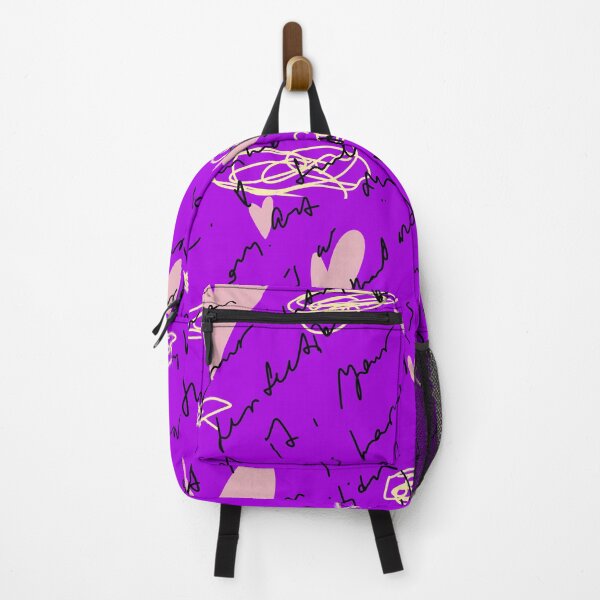 Item preview, Scribble heart hand written neon violet pattern designed and sold by Yana Mustafina | Boho Soulful Designs.