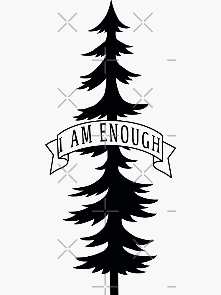 Geometric Fineliner Drawing I'm Enough