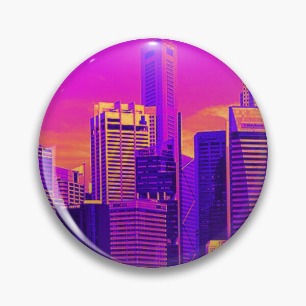 Aperçu de l'œuvre Singapour City-Purple City Scape créée et vendue par tomorrowsart.