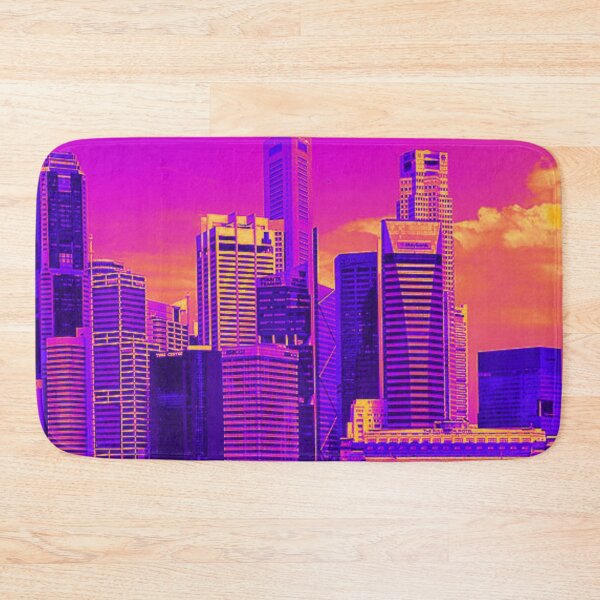 Aperçu de l'œuvre Singapour City-Purple City Scape créée et vendue par tomorrowsart.