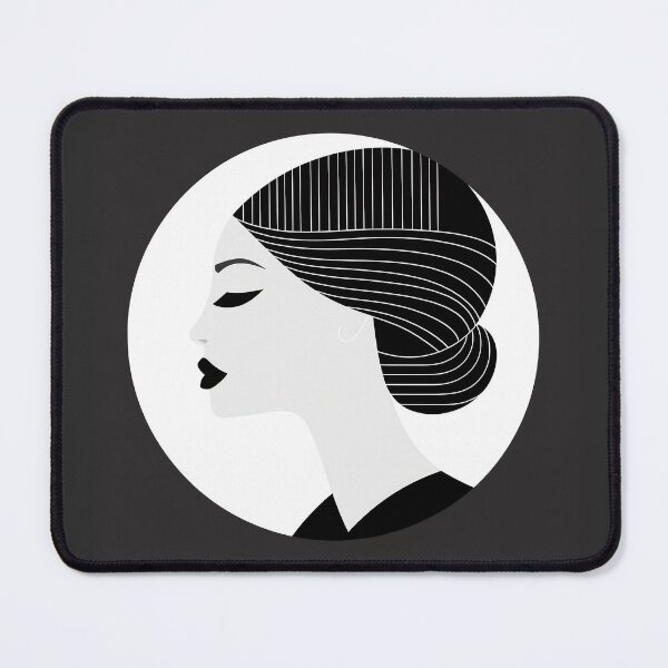 Item preview, Lady with bun line art designed and sold by AwesomeAiArt.