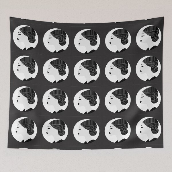 Item preview, Lady with bun line art designed and sold by AwesomeAiArt.
