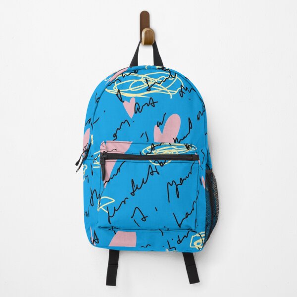 Item preview, Scribble heart hand written neon blue pattern designed and sold by Yana Mustafina | Boho Soulful Designs.