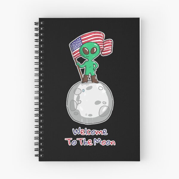 Item preview, Funny Ailen Claims Dibs on the Moon with an American Flag designed and sold by yphien.