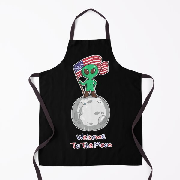 Item preview, Funny Ailen Claims Dibs on the Moon with an American Flag designed and sold by yphien.