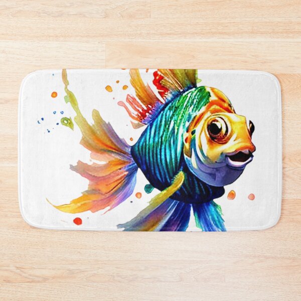 Item preview, Colorful splattered fish designed and sold by ibelieveimages.