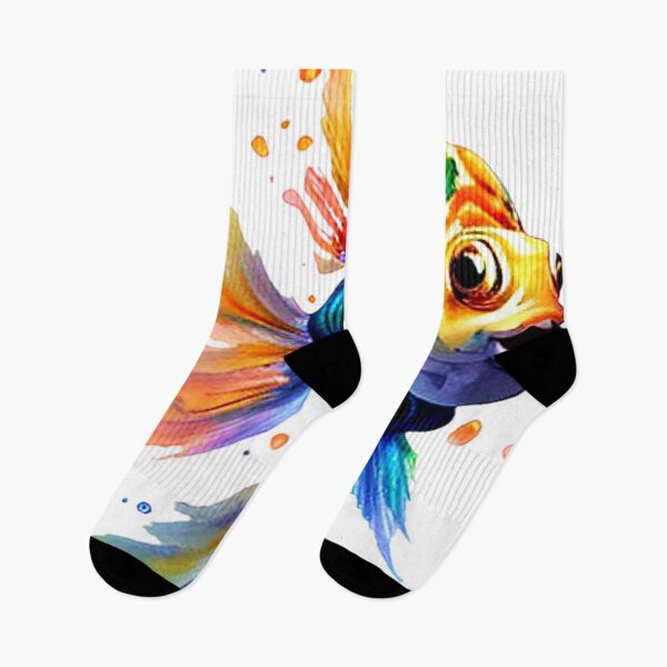 Item preview, Colorful splattered fish designed and sold by ibelieveimages.