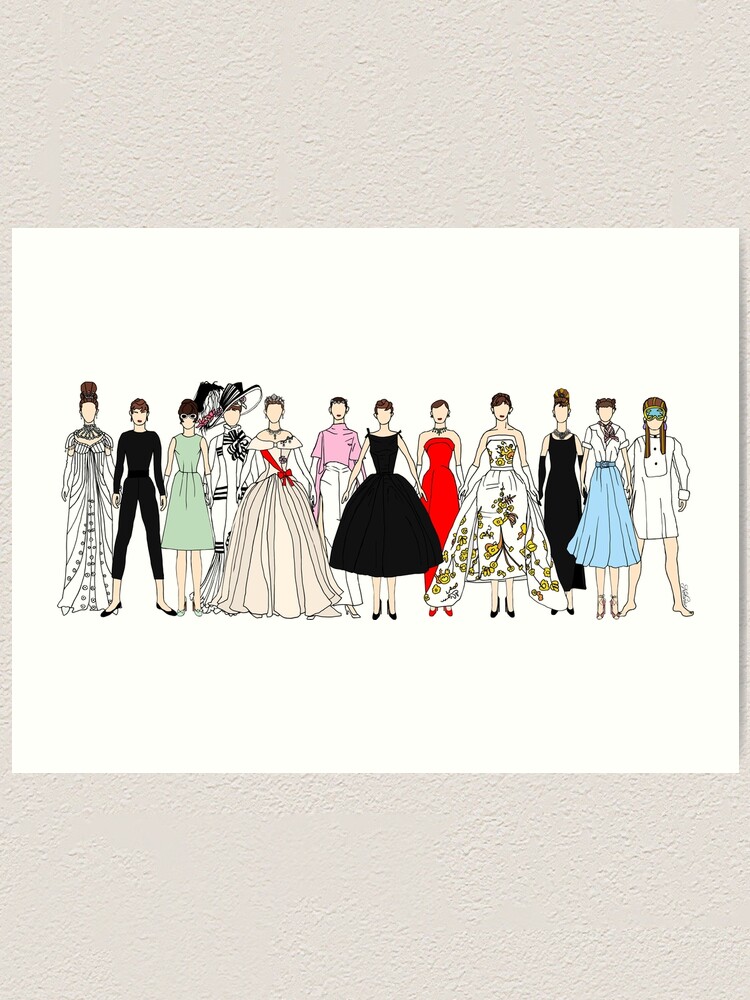 Alternate view of Audrey Group Fashion Art Print