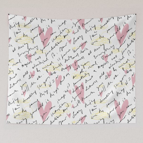 Item preview, Scribble pink heart hand written simple pattern designed and sold by Yana Mustafina | Boho Soulful Designs.