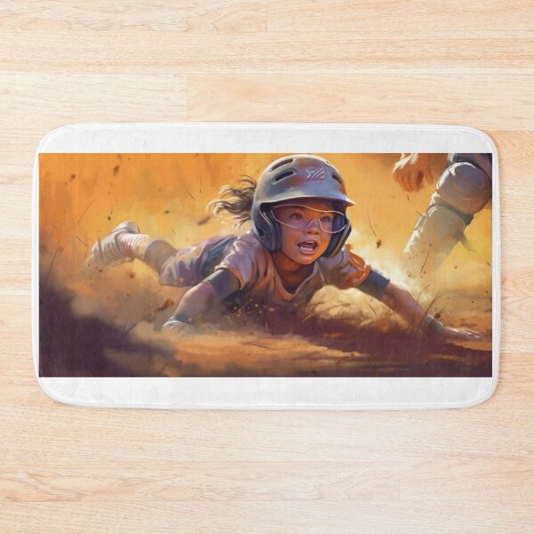 Item preview, Girl Sliding into Home designed and sold by MySportsArt.